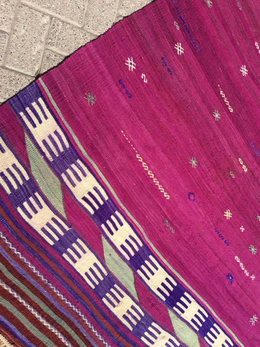 Vintage Kilim Rug 276cm x 156cm Handwoven Wool