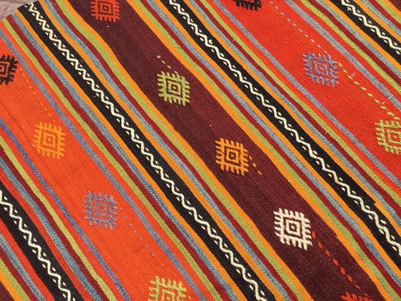 Vintage Kilim Rug 278cm x 182cm Western Turkey