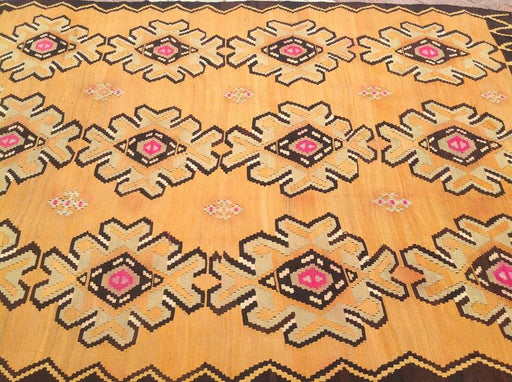 Tappeto Kilim vintage 279 cm x 203 cm realizzato a mano dalla Turchia