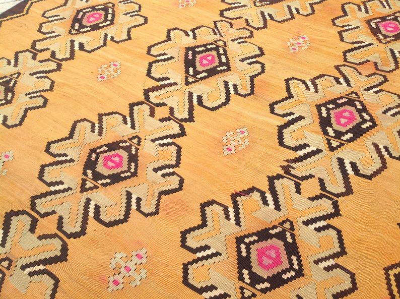 Vintage Kilim Rug 279cm x 203cm Handmade from Turkey