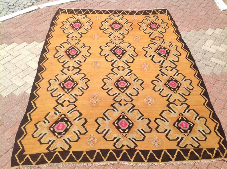 Vintage Kilim Rug 279cm x 203cm Handmade from Turkey