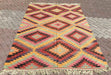 Vintage Kilim Rug 280cm x 190cm Hand Spun Wool Cotton
