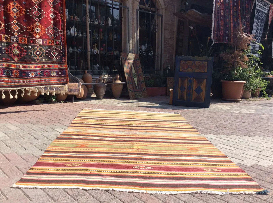 Vintage Kilim Rug 283cm x 170cm From Turkey
