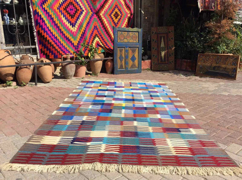 Vintage Kilim -matto 284cm x 172cm Käsintehty Turkki