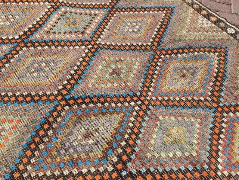 Vintage Kilim Rug 285cm x 165cm Eastern Turkey
