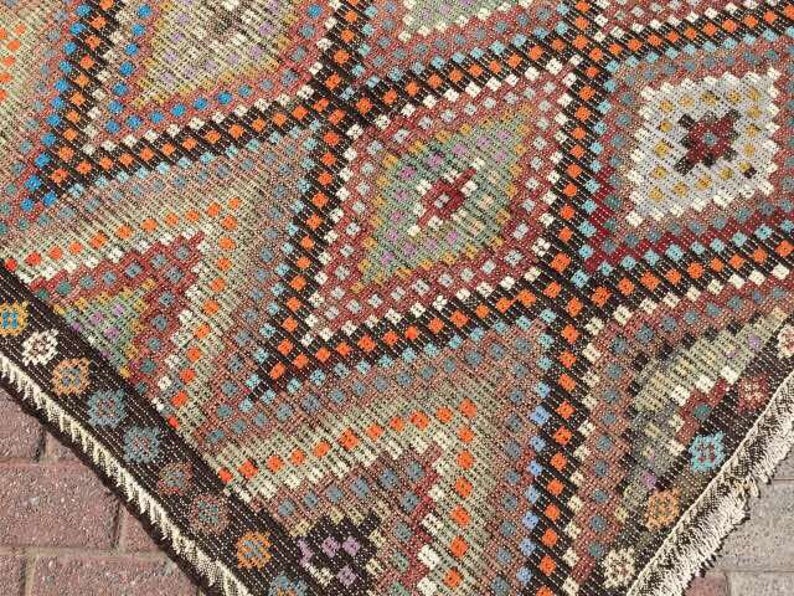 Vintage Kilim Rug 285cm x 165cm Eastern Turkey