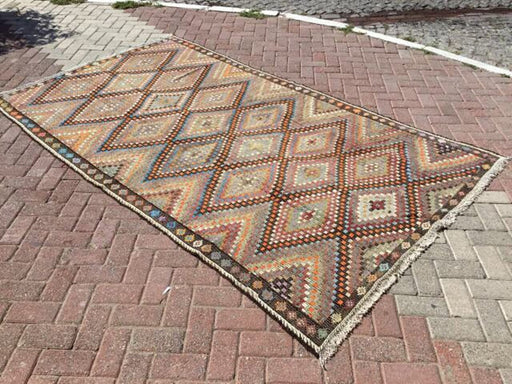 Vintage Kilim Teppe 285cm x 165cm Øst-Tyrkia