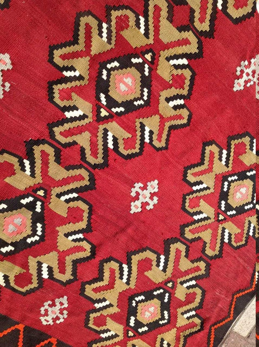 Vintage Kilim -matto 287 cm x 211 cm käsin kehrätty villapuuvilla