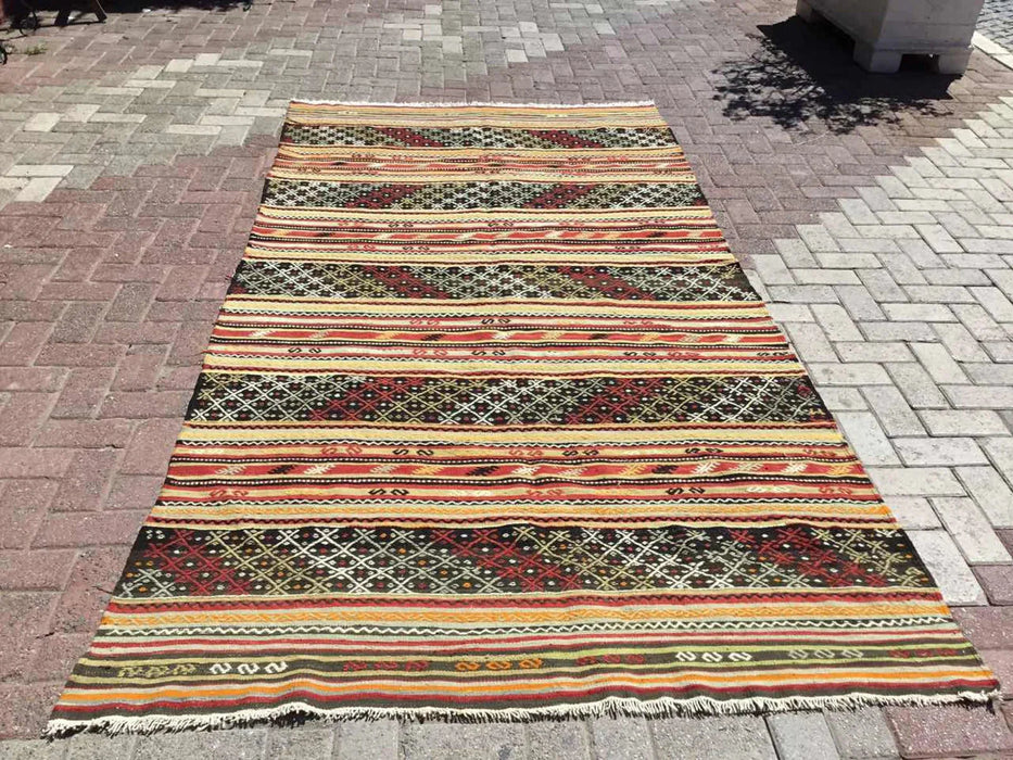 Vintage Kilim Rug 288cm x 147cm From Turkey