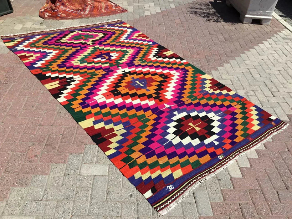 Tappeto Kilim vintage 295 cm x 169 cm Prodotto in Turchia