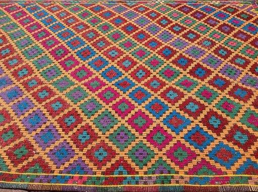 Vintage Kilim -matto 295cm x 193cm Käsintehty Turkissa