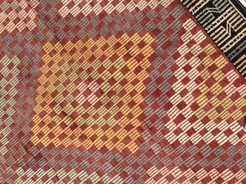 Vintage Kilim -matto 300cm x 180cm Käsintehty villapuuvilla