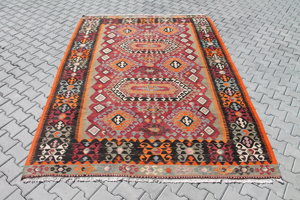 Vintage Kilim Rug 305cm x 221cm Handmade Western Turkey