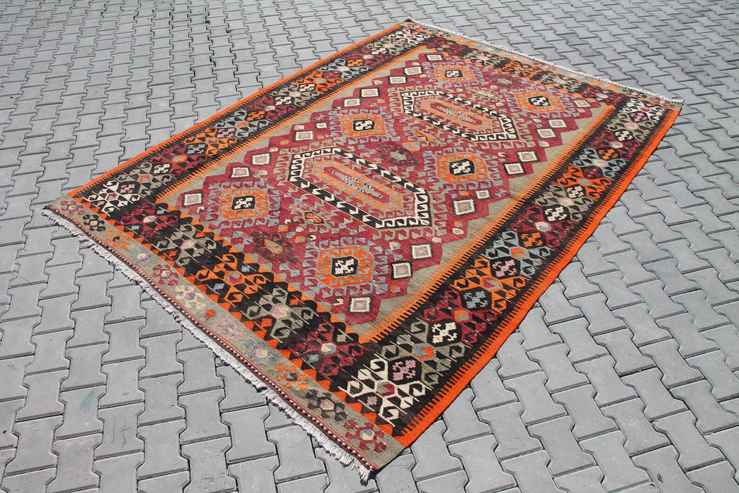 Vintage Kilim Rug 305cm x 221cm Handmade Western Turkey