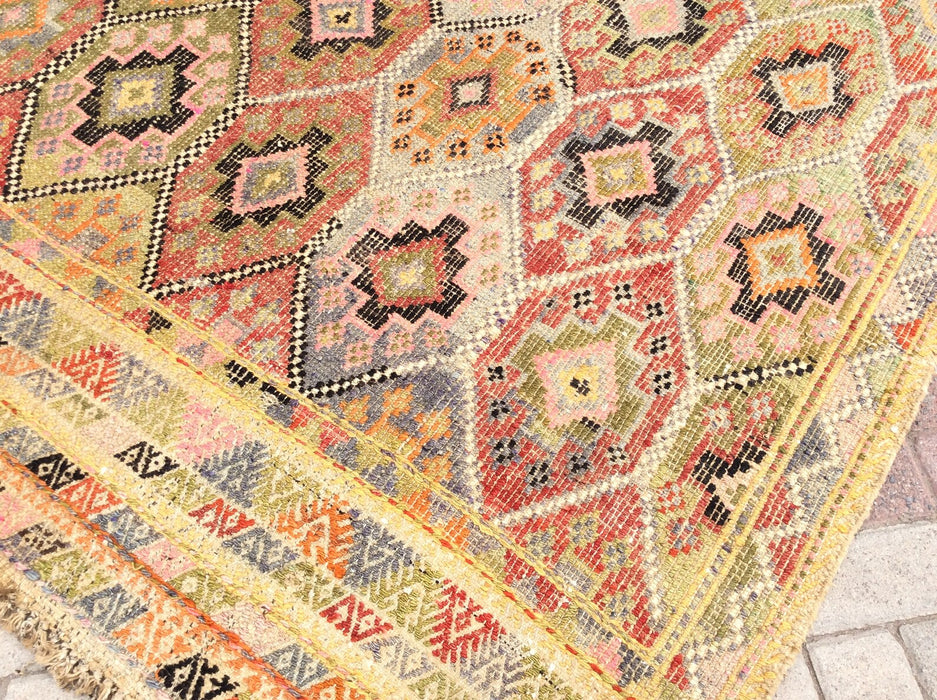 Tappeto Kilim vintage 307 cm x 178 cm dalla Turchia