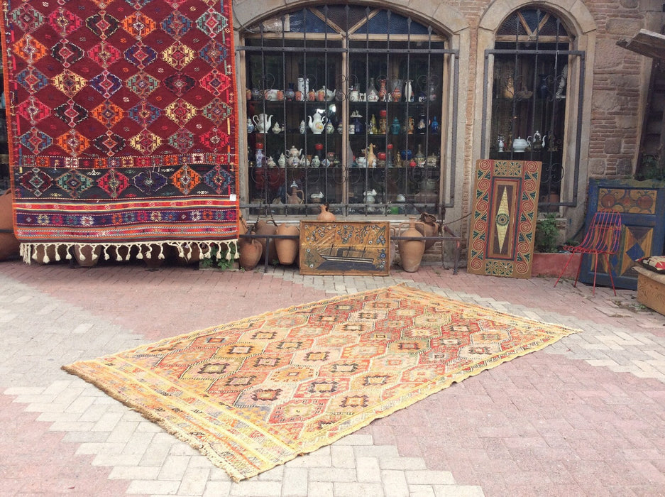 Tappeto Kilim vintage 307 cm x 178 cm dalla Turchia