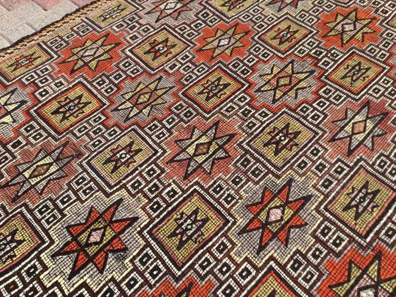 Tappeto Kilim vintage 310 cm x 161 cm dalla Turchia occidentale