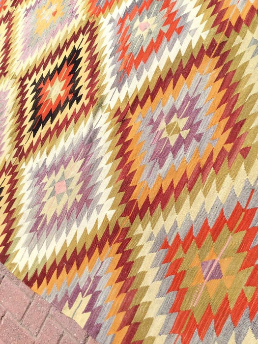 Vintage Kilim -matto 310cm x 171cm Käsintehty villapuuvilla