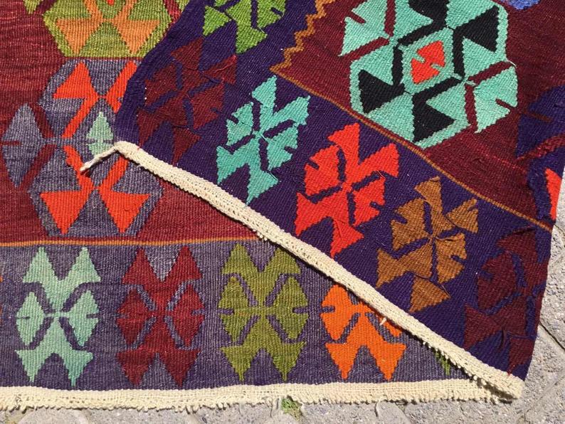 Vintage Kilim -matto 313cm x 187cm Käsintehty villapuuvilla