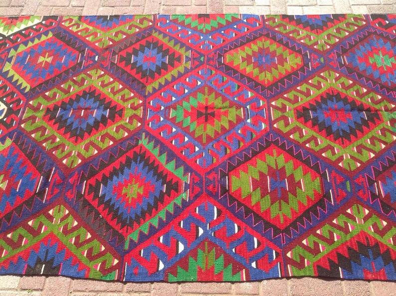 Vintage Kilim Rug 323cm x 164cm From Turkey
