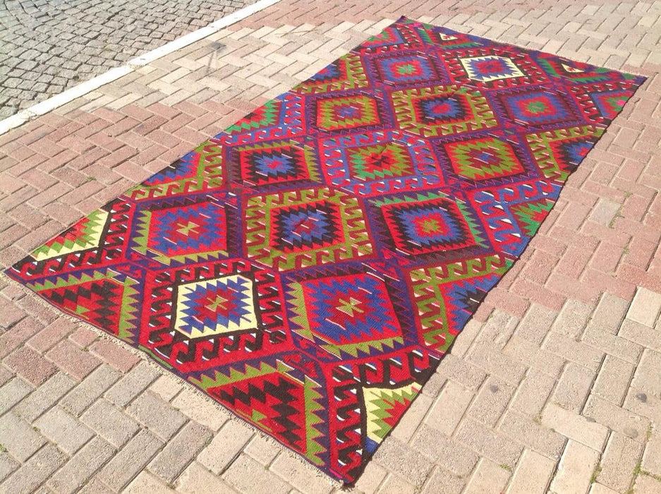 Vintage Kilim Rug 323cm x 164cm From Turkey