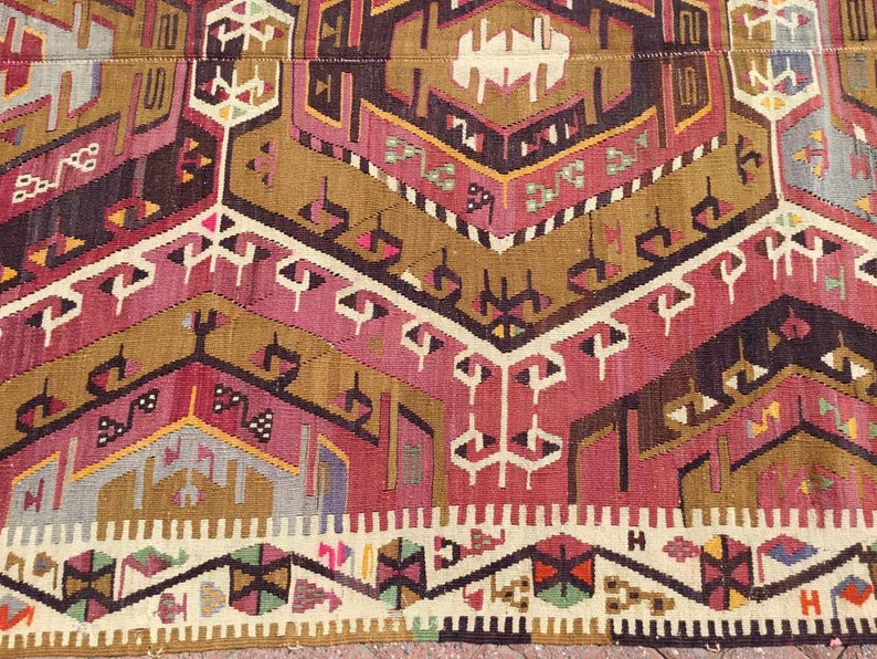 Vintage Kilim -matto 324cm x 147cm Itä-Turkista