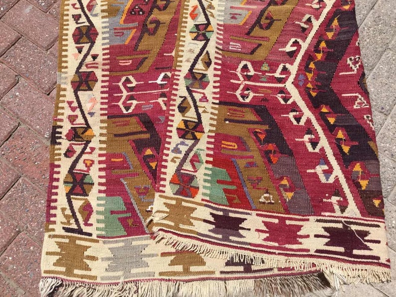 Vintage Kilim -matto 324cm x 147cm Itä-Turkista