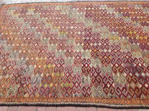 Vintage Kilim -matto 330cm x 195cm Itä-Turkin villapuuvillaa