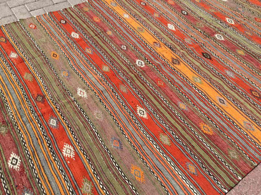 Vintage Kilim Teppe 335cm x 164cm Laget i Tyrkia