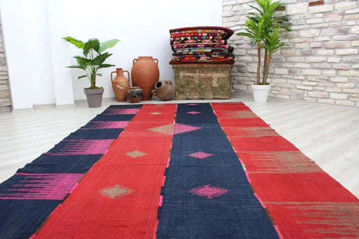 Vintage Kilim -matto 337cm x 193cm Valmistettu Turkissa