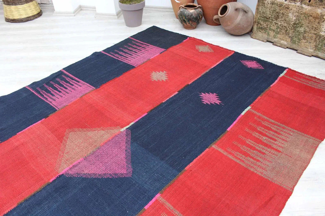 Vintage Kilim -matto 337cm x 193cm Valmistettu Turkissa