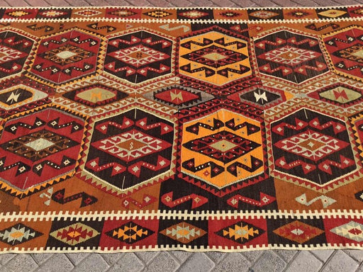 Vintage Kilim Rug 340 cm x 167 cm From Western Turkey