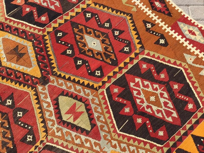 Vintage Kilim Rug 340 cm x 167 cm From Western Turkey