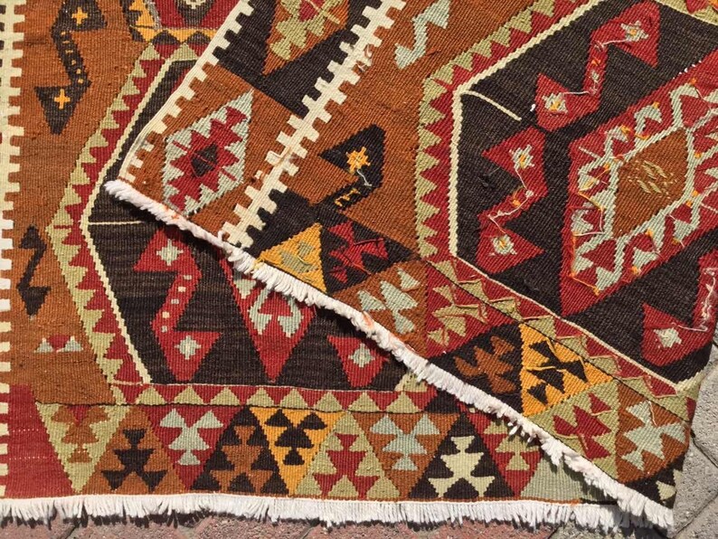 Vintage Kilim Rug 340 cm x 167 cm From Western Turkey