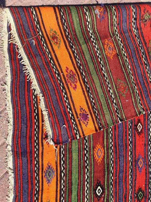 Vintage Kilim Rug 357cm x 162cm Handmade Western Turkey