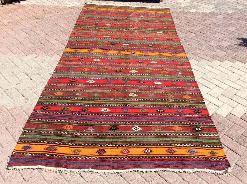 Vintage Kilim Rug 357cm x 162cm Handmade Western Turkey