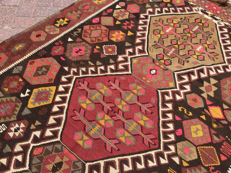 Vintage Kilim -matto 362cm X 141cm Itä-Turkki