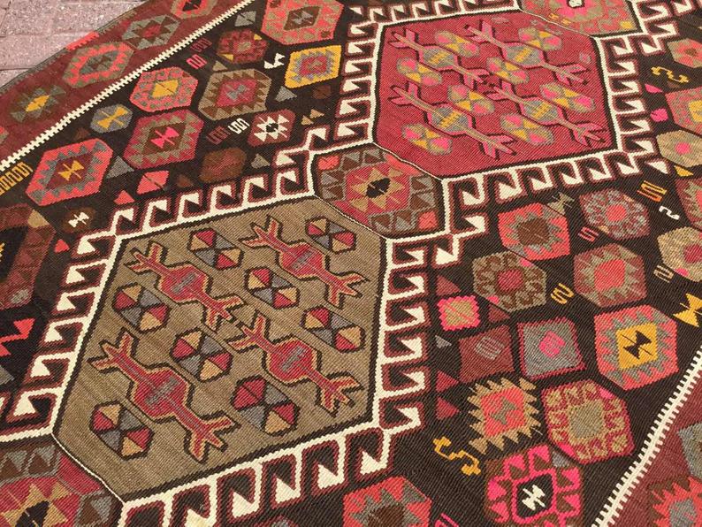 Vintage Kilim -matto 362cm X 141cm Itä-Turkki