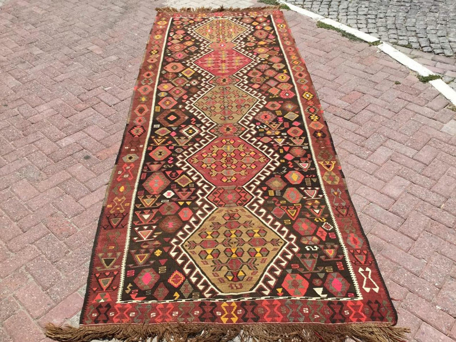 Vintage Kilim -matto 362cm X 141cm Itä-Turkki