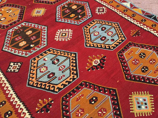 Vintage Kilim -matto 375cm x 175cm Käsintehty Turkissa