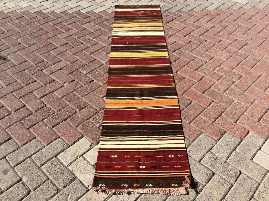 Vintage Kelim Runner 230cm x 52cm halkleed #244