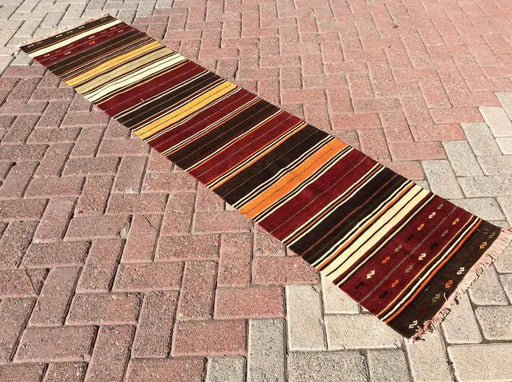 Vintage Kilim Runner 230cm x 52cm käytävämatto #244