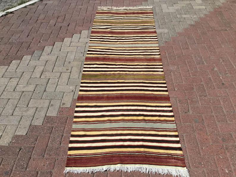Vintage Kilim Runner 270cm x 90cm From Turkey