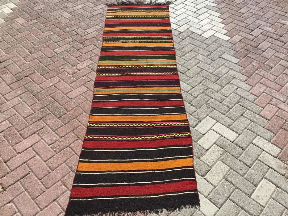 Vintage Kilim Runner 280cm x 83cm turkkilainen matto #240