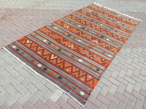 Vintage Kilim Runner 360Cm X 168Cm Hallway Rug