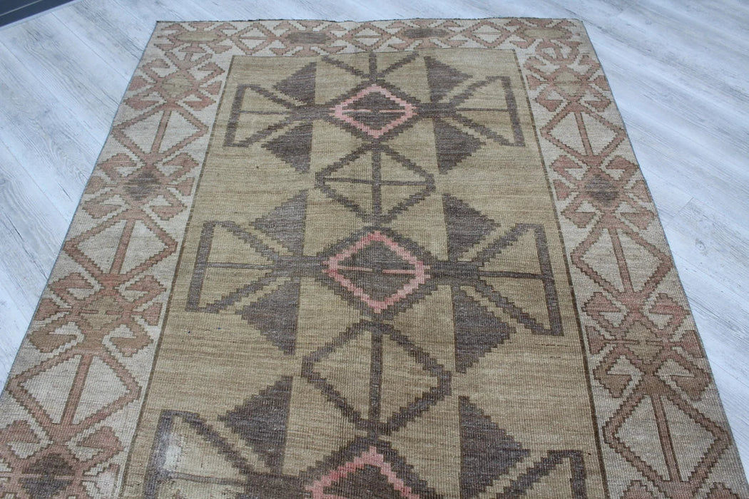 Vintage Kelim Runner Rug 156cm x 378cm Handgemaakte wol