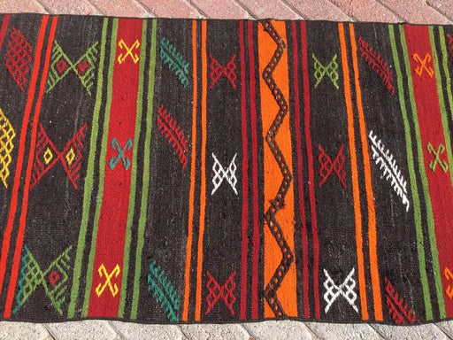 Vintage Kilim Runner Rug 285cm x 80cm 50 -vuotias #241