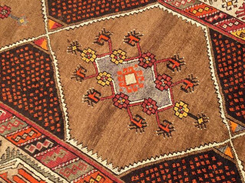 Vintage Kursish Handknotted Rug 348cm x 132cm