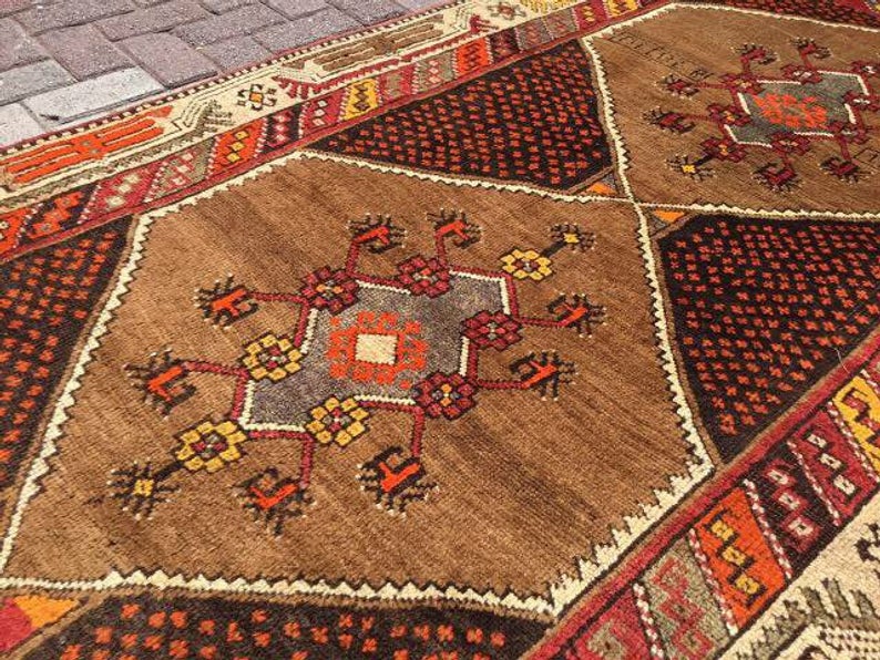 Vintage Kursish Handknotted Rug 348cm x 132cm
