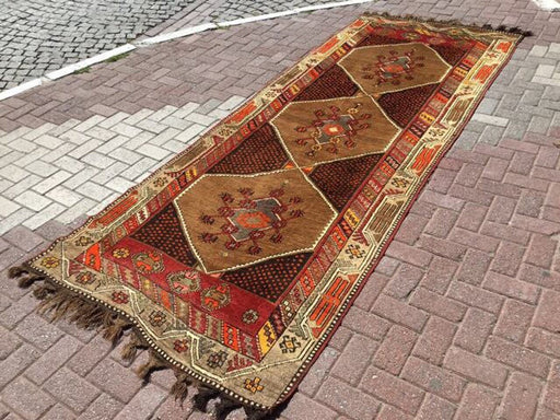 Vintage Kursish Handknotted Rug 348cm x 132cm